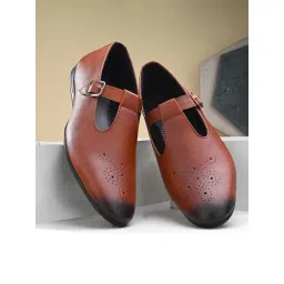 Giorgio Men's Tan Monk Shoes-image-37