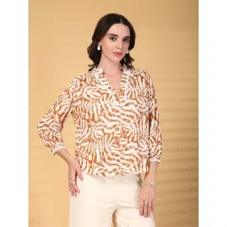 Gipsy Beige Regular Fit Printed Top-picture-14