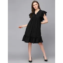Gipsy Black Solid Polyester Regular Fit Dress-picture-27