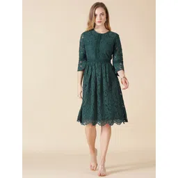 Gipsy Green Self Design Dress-picture-39