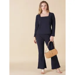 Gipsy Navy Navy Woven Design Top-picture-18