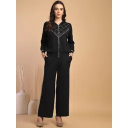 Gipsy Self-Designed Acrylic Hooded Sweatshirt & Trousers Co-Ords-picture-39