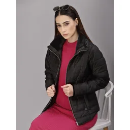 Gipsy Women Colourblocked Synthetic Crop Sporty Jacket-picture-17