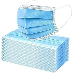 GIRIRAJ MART 3Ply Safety Disposable Face Mask | 3 Layers Blue Protective Face Mask For Daily Use | Breathable Facemasks, Anti-Dust Disposable Mask with Earloop for Personal Care-image-4