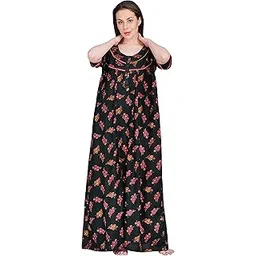 girls and moms Women's Alpine Floral Print Nighty/Maxi/Night Gown-picture-43