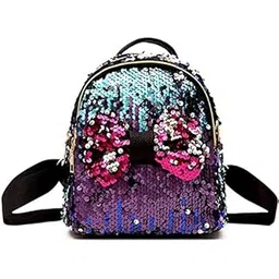 Girls Glitter Sequin Messenger Backpack | Sparkly Shoulder Bag for Kids & Teens Stylish School & Travel Bag(Girls Flower Bag)-picture-19