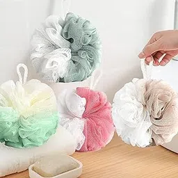 GIRLYZ ATTIRE Bath Sponge Shower Loofahs, Soft Net Body Scrubber Sponge Ball, Durable Mesh Pouf Bath Loofah Sponge Body Wash Puff (ASSORTED COLOR PACK OF- (1)-picture-30