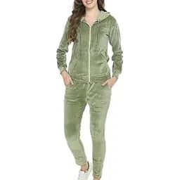 GIRYZ ATTIRE Velour Sweatsuits Sets 2 Piece Tracksuits Outfits Full Zip Hoodie and Sweatpant Set Velvet Jogging Suit (Light Green)-picture-26