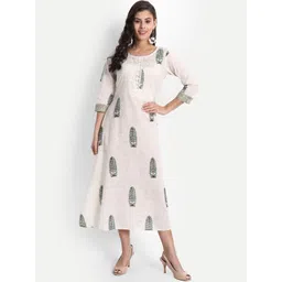 githaan Off White & mauve morn Embellished A-Line Midi Dress-picture-36