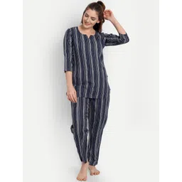 githaan Women Striped Night Suit-picture-41