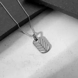 giva 925 Silver Black Rhodium Midnight Charmer Pendant With Box Chain For Him| Necklace to Gift Women & Girls | With Certificate of Authenticity and 925 Stamp | 6 Months Warranty image 5