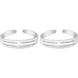 giva 925 Silver Effortless Band Toe Rings| Toe Rings for Women and Girls | With Certificate of Authenticity and 925 Stamp | 6 Month Warranty* image 1