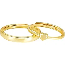 925 Silver Golden Rise In Love Couple Rings, Adjustable | Promise Rings for Men and Women | With Certificate of Authenticity and 925 Stamp | 6 Month Warranty*-image-26