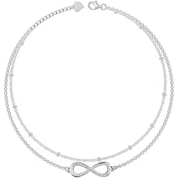 925 Silver Infinite Glow Anklet | Gifts for Women and Girls | With Certificate of Authenticity and 925 Stamp | 6 Months Warranty-image-9