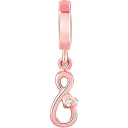 925 Silver Rose Gold Everlasting Love Charm - Without Chain,Fits In Bracelet,Pendant And Necklace | Gifts For Women And Girls | With Certificate Of Authenticity And 925 Stamp | 6 Months Warranty-image-1