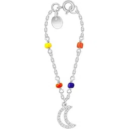 925 Silver Sparkling Moon Watch Charm,Adjustable | Gifts for Women and Girls | With Certificate of Authenticity and 925 Stamp | 6 Months Warranty-image-2