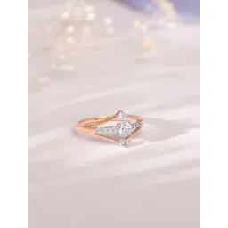 GIVA 14K Rose Gold Ariel Solitaire Diamond Ring,Fixed Size,Indian - 12, US - 6 for Women-picture-17