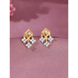 GIVA 14KT Gold Auric Lab Grown Earrings Diamond - 1.54g-picture-19