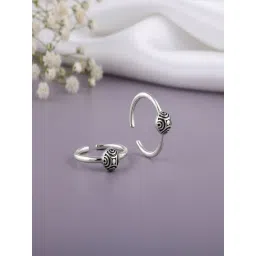 GIVA 925 Oxidised Silver Akshara Toe Rings for Women-picture-23