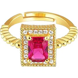 giva 925 Silver Anushka Sharma Golden Fuchsia Fun Ring, Adjustable | Gifts for Women and Girls | With Certificate of Authenticity and 925 Stamp | 6 Months Warranty*-picture-15