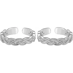 giva 925 Silver Celtic Tide Toe Rings, Adjustable| Toe Rings for Women and Girls | With Certificate of Authenticity and 925 Stamp | 6 Month Warranty-picture-59