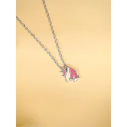 GIVA 925 Silver Enchanting Unicorn Kids Charms Pendant With Link Chain-picture-20