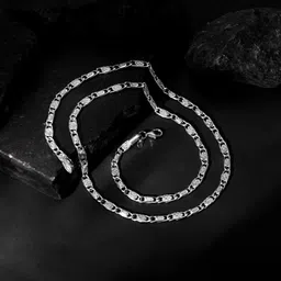 giva 925 Silver Figo Ring For Mens Rhodium Plated Sterling Silver Chain-picture-10