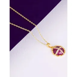 GIVA 925 Silver Golden Royal Regiment Badge Pendant with Link Chain for Women & Girls-picture-33