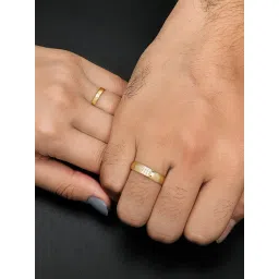 GIVA 925 Silver Golden Shining Love Rings for Couples-picture-24