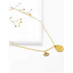 GIVA 925 Silver Golden Stare Of Evil Eye Necklace for Women & Girls-image-46