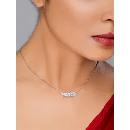 GIVA 925 Silver Leafy Elegance Necklace for Women & Girls-picture-36