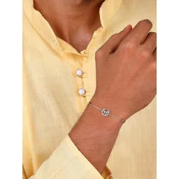 Giva 925 Silver Om Sphere Rakhi image 3