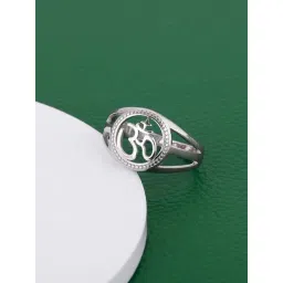 GIVA 925 Silver Om Vibe Ring for Mens-picture-16