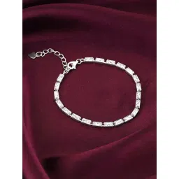 GIVA 925 Silver Parade of Baguette Bracelet for Women & Girls-picture-30