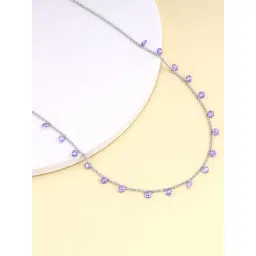 GIVA 925 Silver Purple Fantasy Necklace for Women & Girls-picture-13