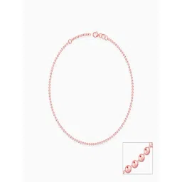 GIVA 925 Silver Rose Gold Ball Chain Anklet for Women image 2
