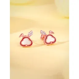 GIVA 925 Silver Rose Gold Bunny Kids Stud Earrings-image-45