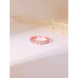 GIVA 925 Silver Rose Gold Chirpy Ring for Women-image-0