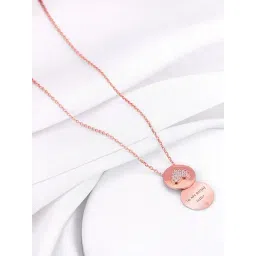 GIVA 925 Silver Rose Gold Custom Everyday Better Pendant with Link Chain-picture-28