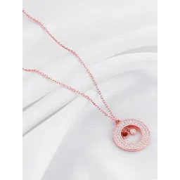 GIVA 925 Silver Rose Gold Custom Slides Open Pendant with Link Chain-picture-46