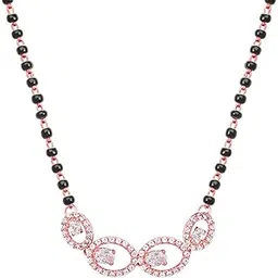giva 925 Silver Rose Gold Eternal Love Mangalsutra | Black Bead Necklace to Gift Women | With Certificate of Authenticity and 925 Stamp | 6 Month Warranty*-picture-55