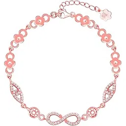 giva 925 Silver Rose Gold Forever Infinity Love Bracelet, Adjustable | Gifts for Women and Girls | With Certificate of Authenticity and 925 Stamp | 6 Months Warranty-picture-20