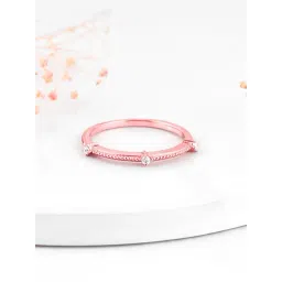 GIVA 925 Silver Rose Gold Glamourous Aura Ring for Women & Girls-image-30