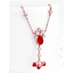 GIVA 925 Silver Rose Gold Glory of Love Necklace-picture-18