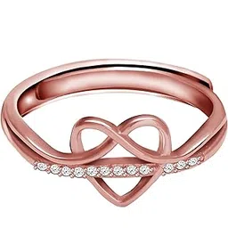 giva 925 Silver Rose Gold Infinite Heart Ring, Adjustable | Gifts for Girlfriend, Gifts for Women and Girls | With Certificate of Authenticity and 925 Stamp | 6 Month Warranty*-picture-22