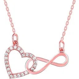 giva 925 Silver Rose Gold Infinity Pendant Necklace Ring Stud Earrings Toe Rings Anklet Bracelet Sets | Gifts for Women & Girls-picture-18