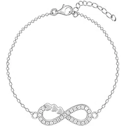 giva 925 Silver Rose Gold Infinity Pendant Necklace Ring Stud Earrings Toe Rings Anklet Bracelet Sets | Gifts for Women & Girls-picture-17