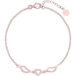 giva 925 Silver Rose Gold Love Affection Bracelet, Adjustable | Gifts for Women and Girls | With Certificate of Authenticity and 925 Stamp | 6 Months Warranty*-picture-24