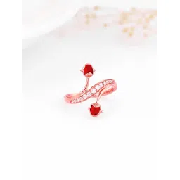 GIVA 925 Silver Rose Gold Love Garden Ring for Women & Girls-picture-41