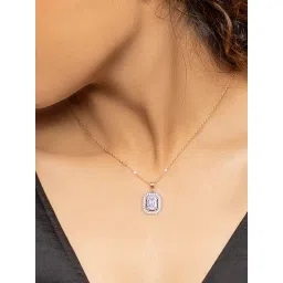 GIVA 925 Silver Rose Gold Mystique Romance Pendant with Link Chain for Women & Girls-picture-21